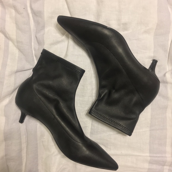 Zara Shoes - ZARA Kitten Heel Sock Boot